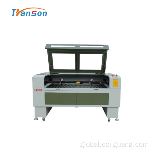 Double Heads Laser Cutter for Leather 1410 Double Head CO2 Laser Machine For Leather Factory